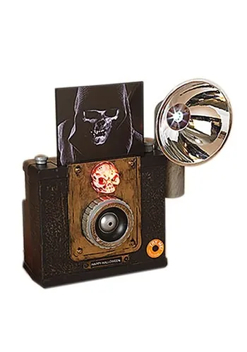 9.5" Lighted Animated Camera with Sound Halloween Prop | Scary Decoration