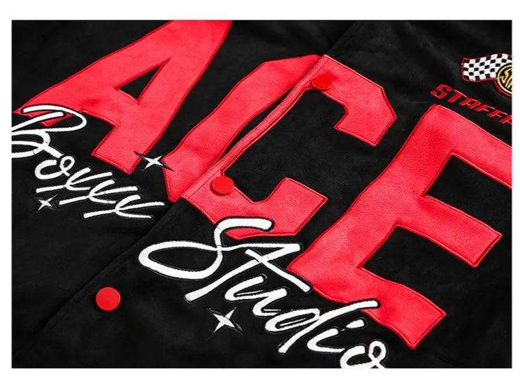 Ace Racer | Embroidered Varsity Jacket