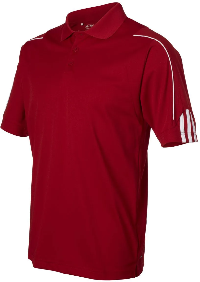 Adidas Climalite 3Stripes Cuff Polo