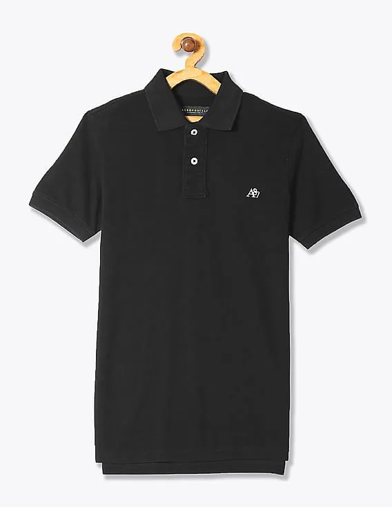 Aeropostale Solid Pique Polo Shirt