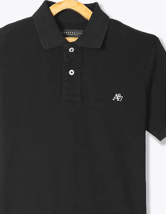 Aeropostale Solid Pique Polo Shirt