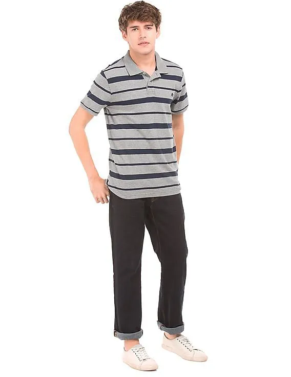 Aeropostale Striped Cotton Polo Shirt