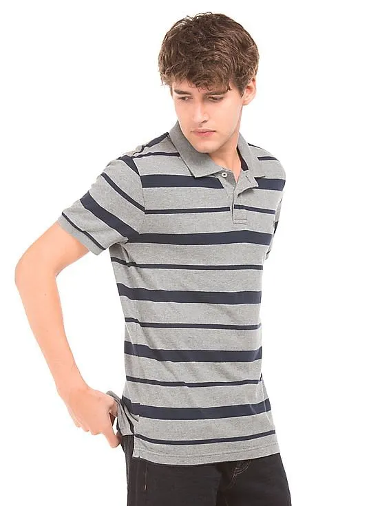 Aeropostale Striped Cotton Polo Shirt