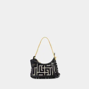 B-Army Shoulder Bag - Balmain - Cotton - Ivory/Black