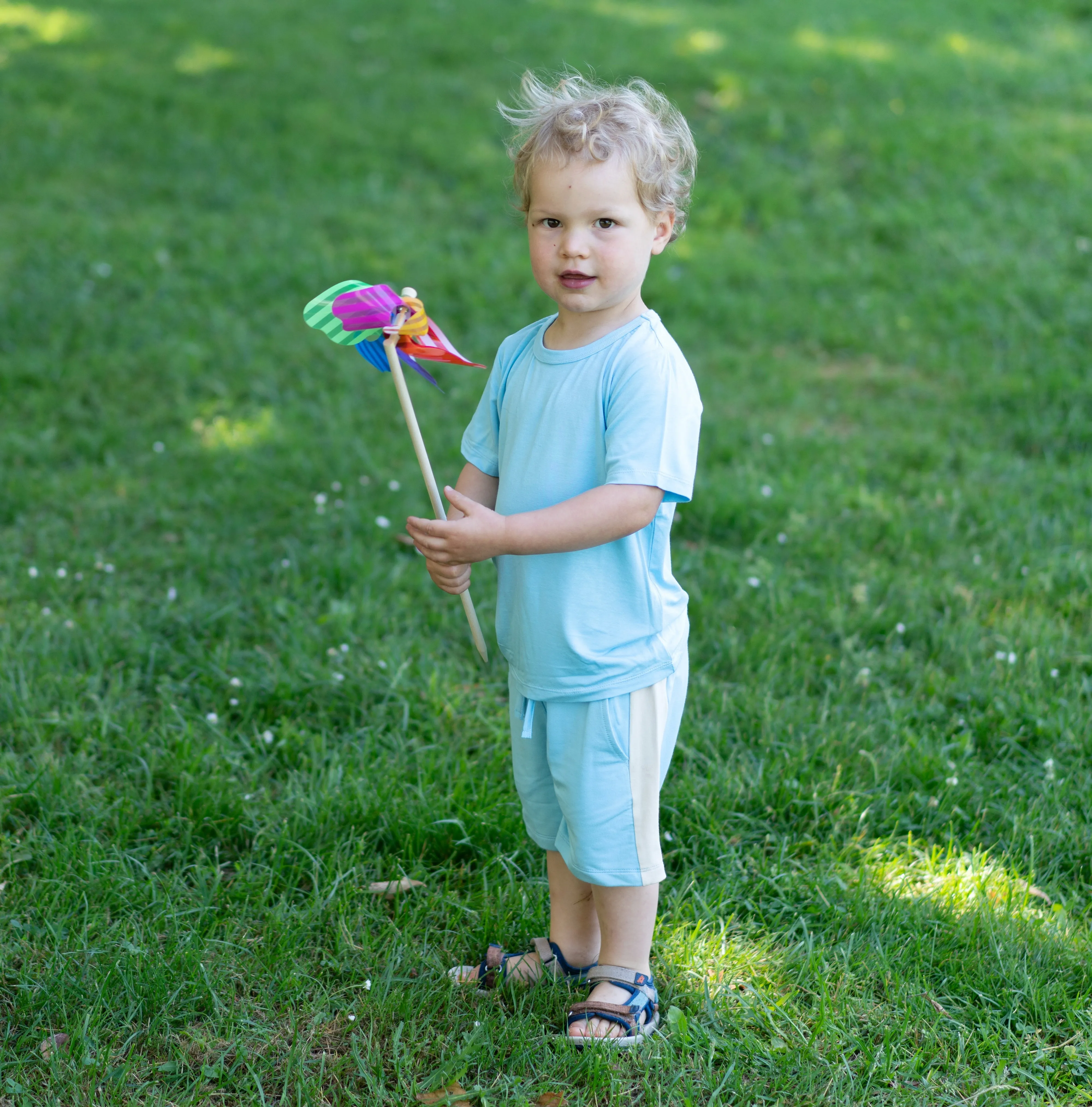 Bamboo Terry Shorts (Bluebonnet)