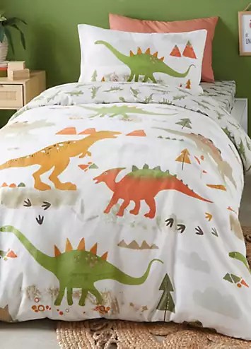 Bedlam Dino Brushed Cotton Rich Duvet Cover Set | Kaleidoscope