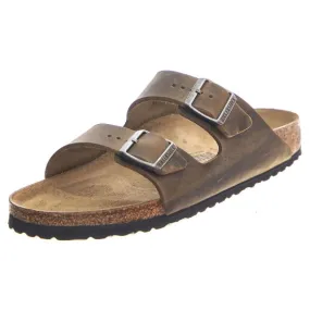 Birkenstock Arizona Bs Faded Khaki Oiled Leather Sandals