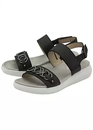 Black Pieve Sandals by Lotus | Look Again