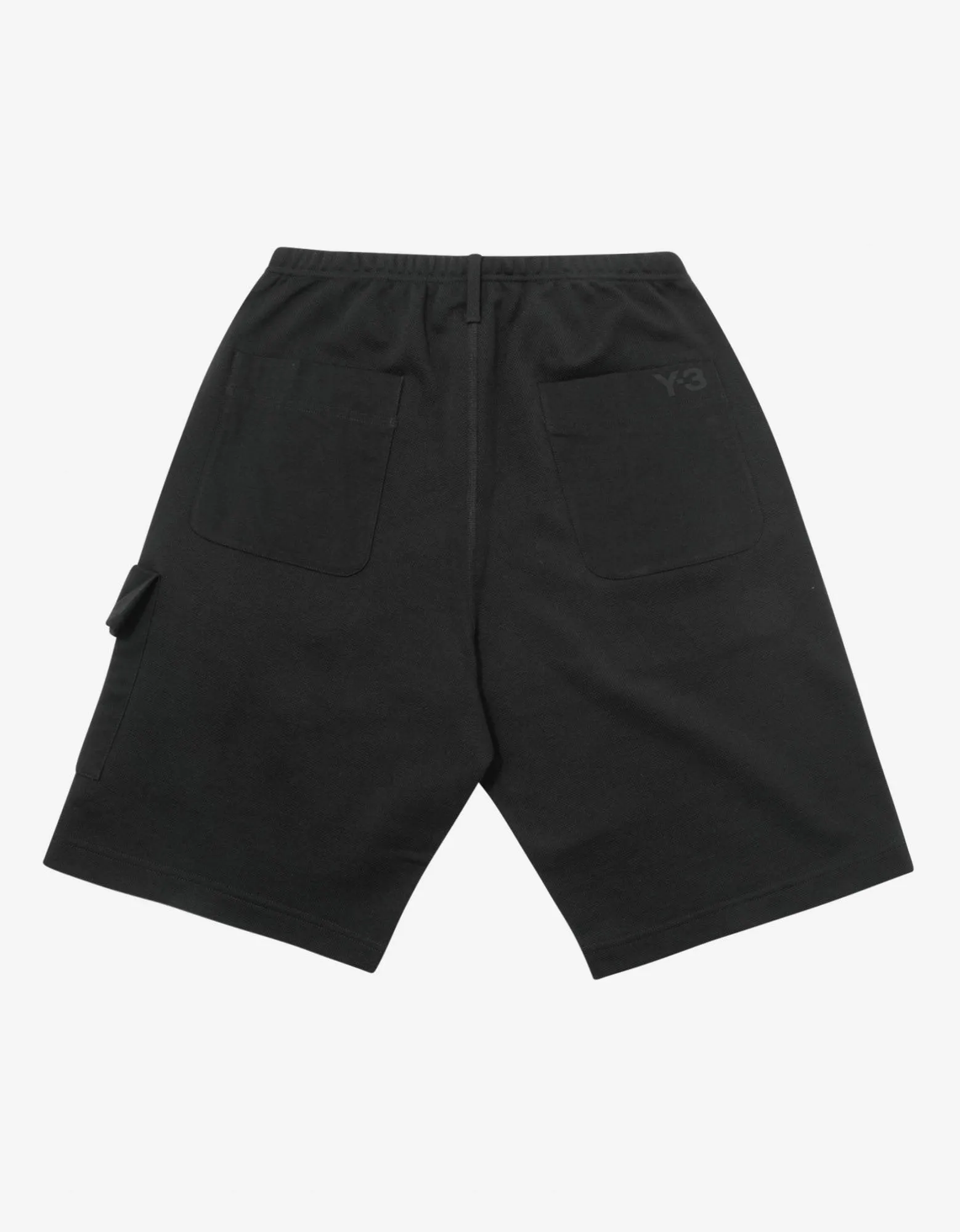 Black Travel Pique Shorts -