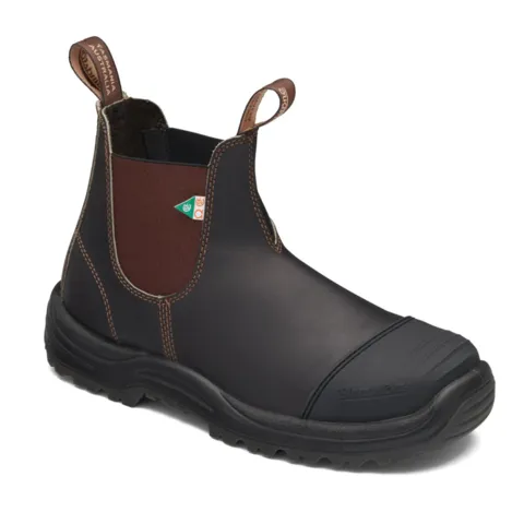 Blundstone 167 - Work & Safety Boot Rubber Toe Cap Stout Brown