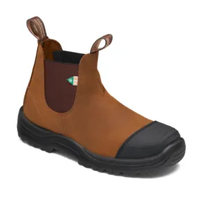 Blundstone 169 - Work & Safety Boot Rubber Toe Cap Crazy Horse Brown