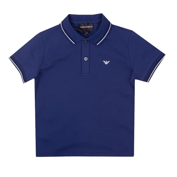 Boys Blue Tipped Polo Shirt