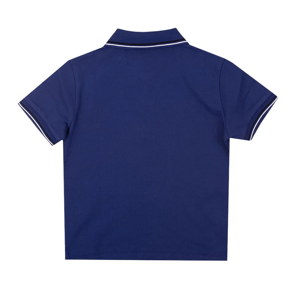 Boys Blue Tipped Polo Shirt