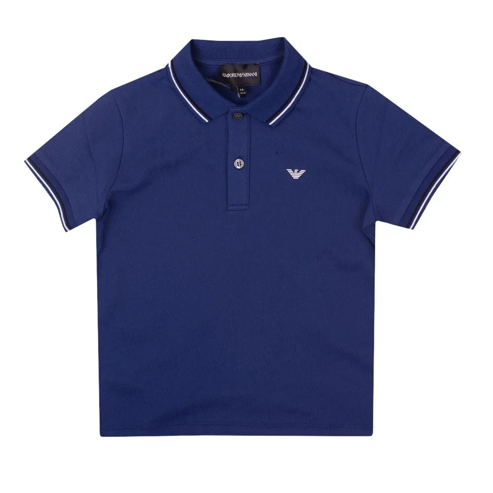 Boys Blue Tipped Polo Shirt