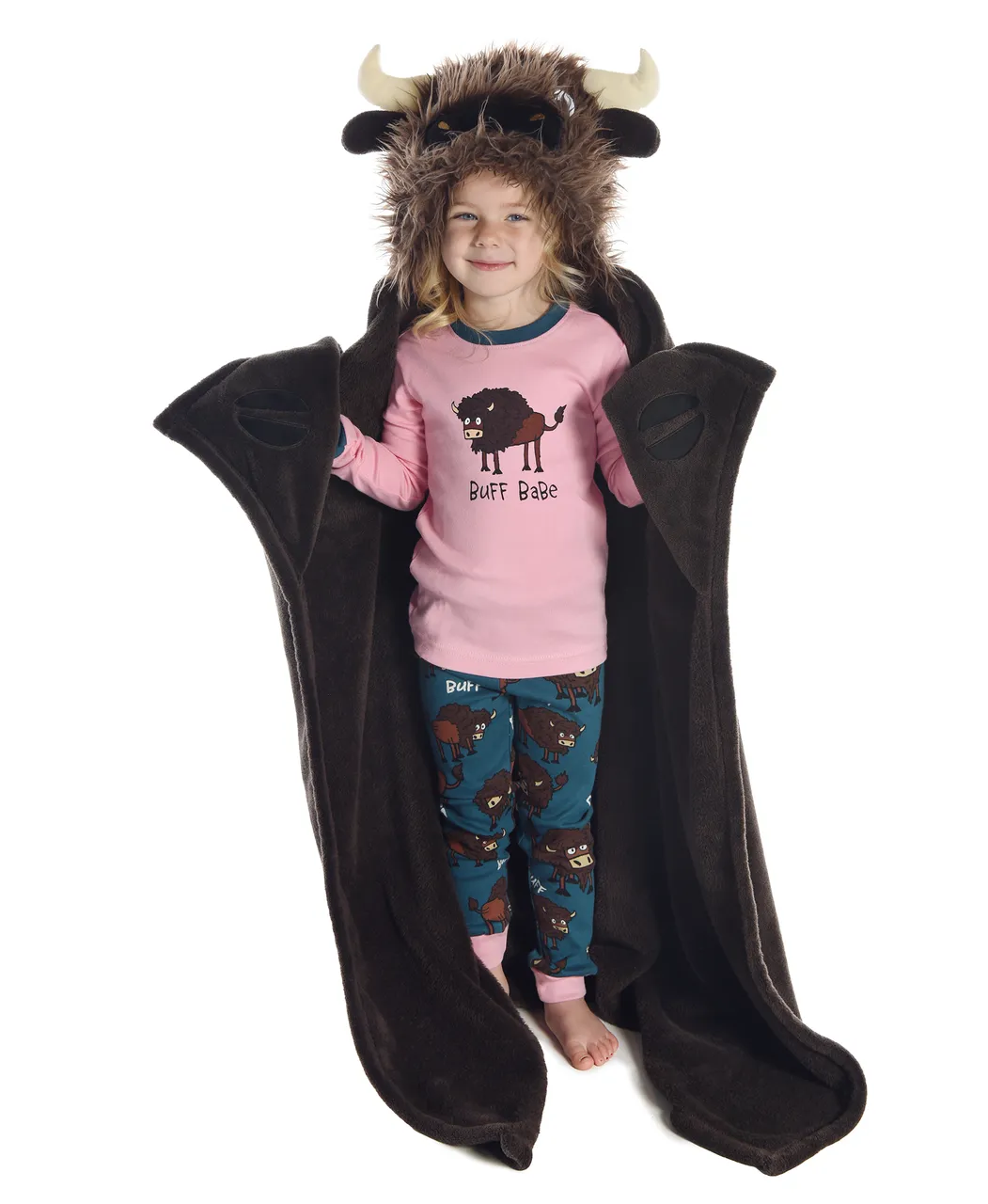 Buffalo Kid's Hooded Blanket