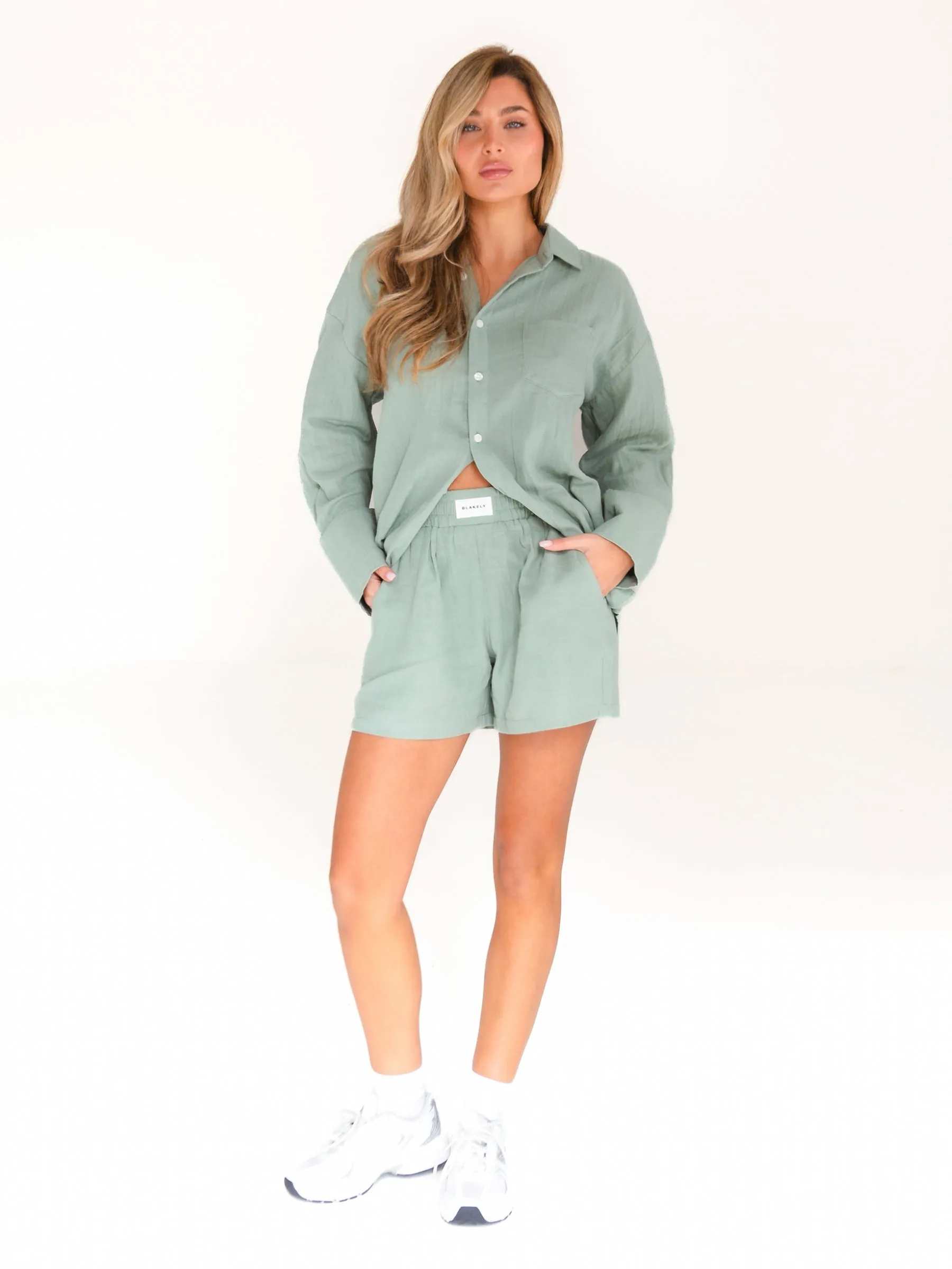 Camilla Shorts - Sage Green