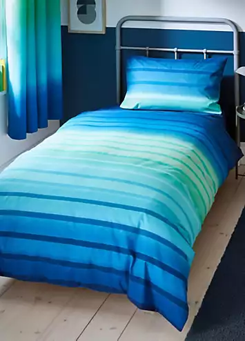 Catherine Lansfield Kids Ombre Stripe Duvet Cover Set | Kaleidoscope