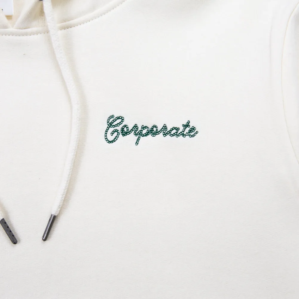 Corporate Chain Stitch Hoodie (Cream/Green)