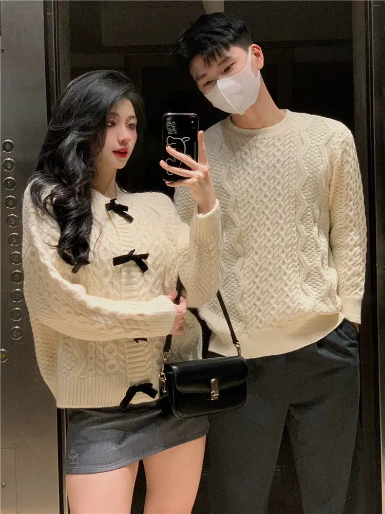 Couple wear autumn and winter 2023 new ins super hot sweater for men and women Korean version loose French sweater jacket trendy