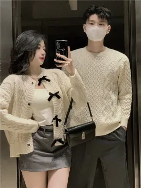 Couple wear autumn and winter 2023 new ins super hot sweater for men and women Korean version loose French sweater jacket trendy