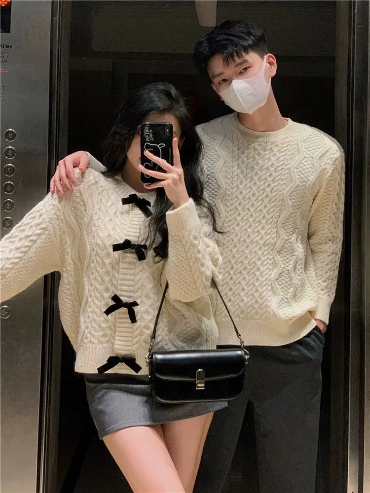 Couple wear autumn and winter 2023 new ins super hot sweater for men and women Korean version loose French sweater jacket trendy