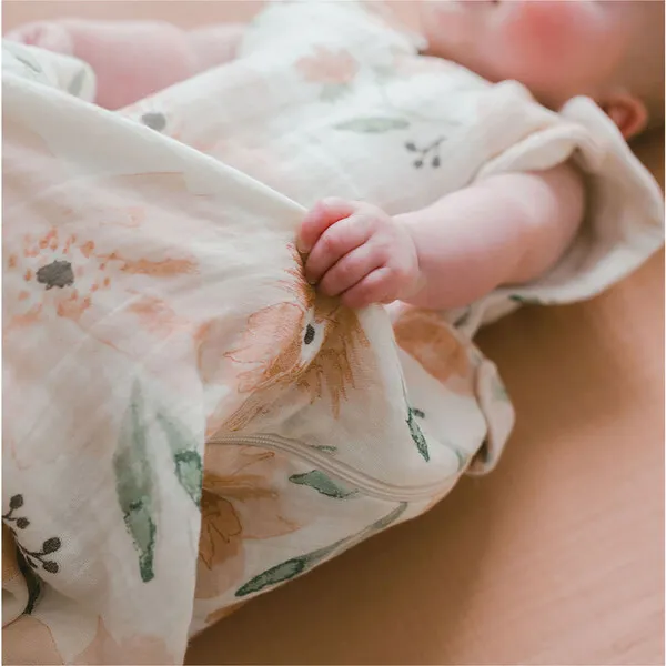 Crane Baby Wearable Blanket  (Muslin Floral), Parker