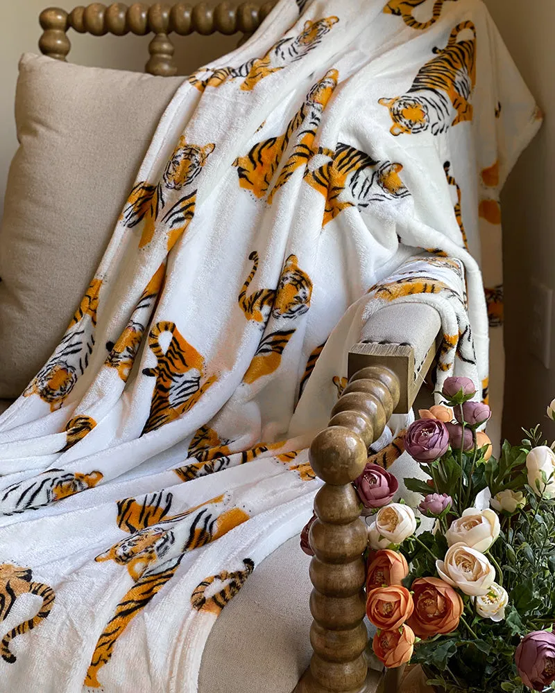 Cuddly Tiger Throw Blanket