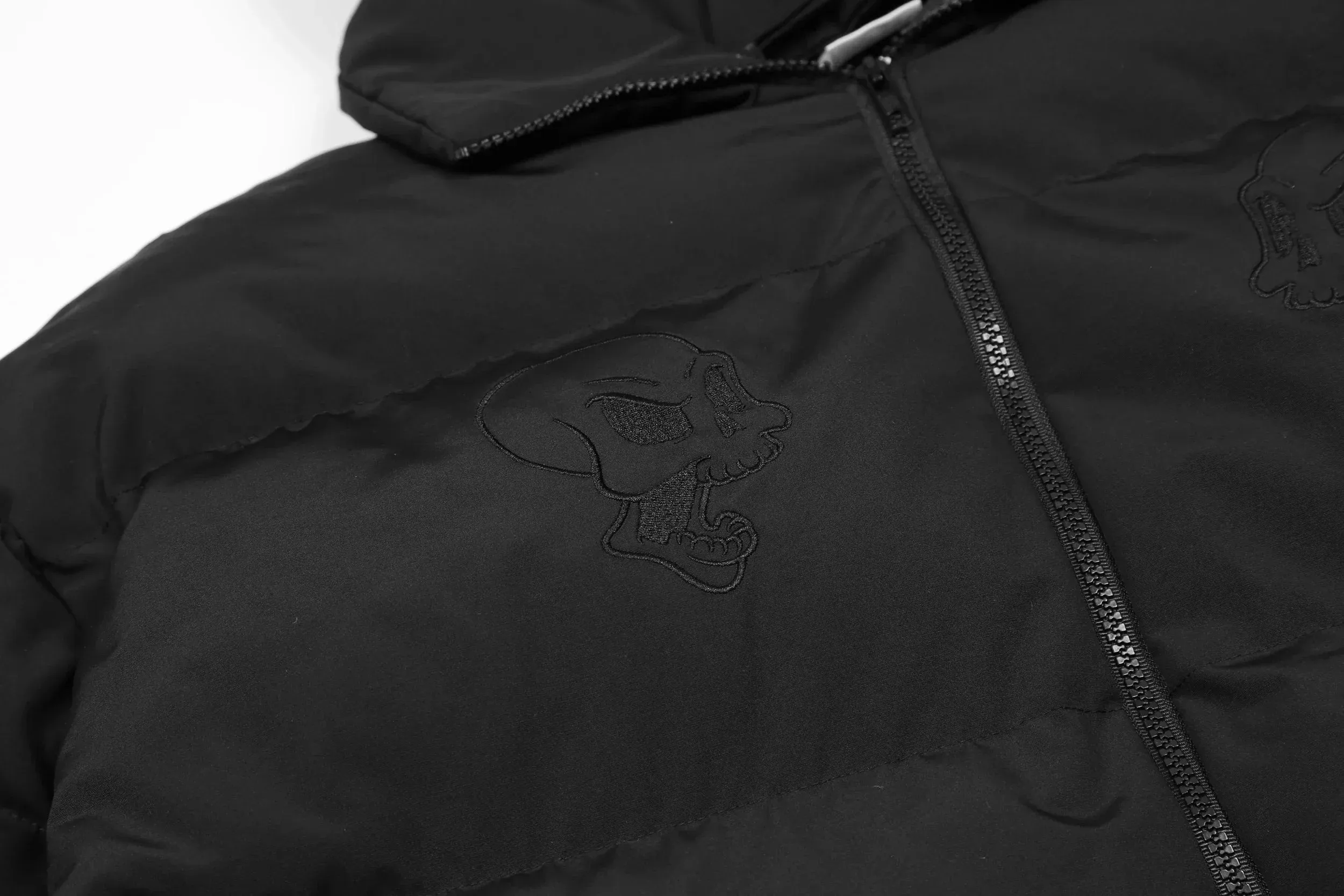 Devil | Black Hooded Puffer Jacket