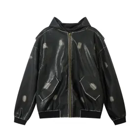 Edgy Style | Painted Hooded Jacket