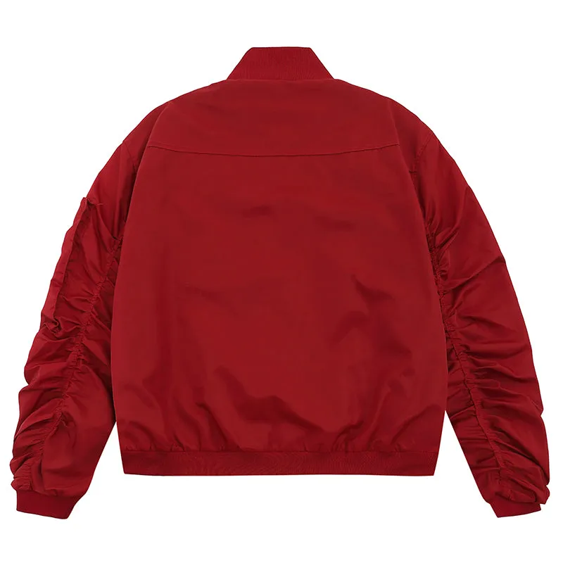 Flame Stitch | Oversized Bomber Jacket