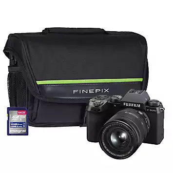 Fujifilm X-S20 Mirrorless Digital Camera Kit inc XF18-55mm Lens, System Bag & 64GB SD Card - Black | Kaleidoscope