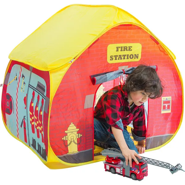 Fun2Give Fun2Give Pop-it-Up Firestation Tent with Streetmap Playmat