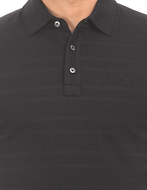 Gant Striped Pique Polo Shirt