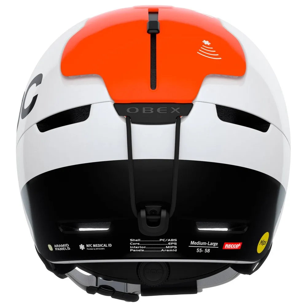 Helmet Poc ---Obex Bc Mips Hydrogen White Fluorescent Orange Avip