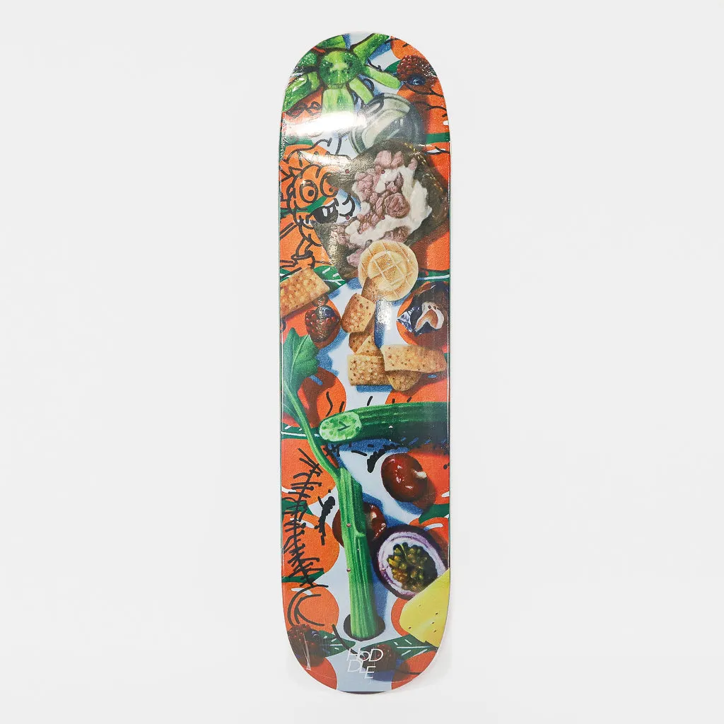 Hoddle Skateboards - 8.0 Orange Snack Report Skateboard Deck