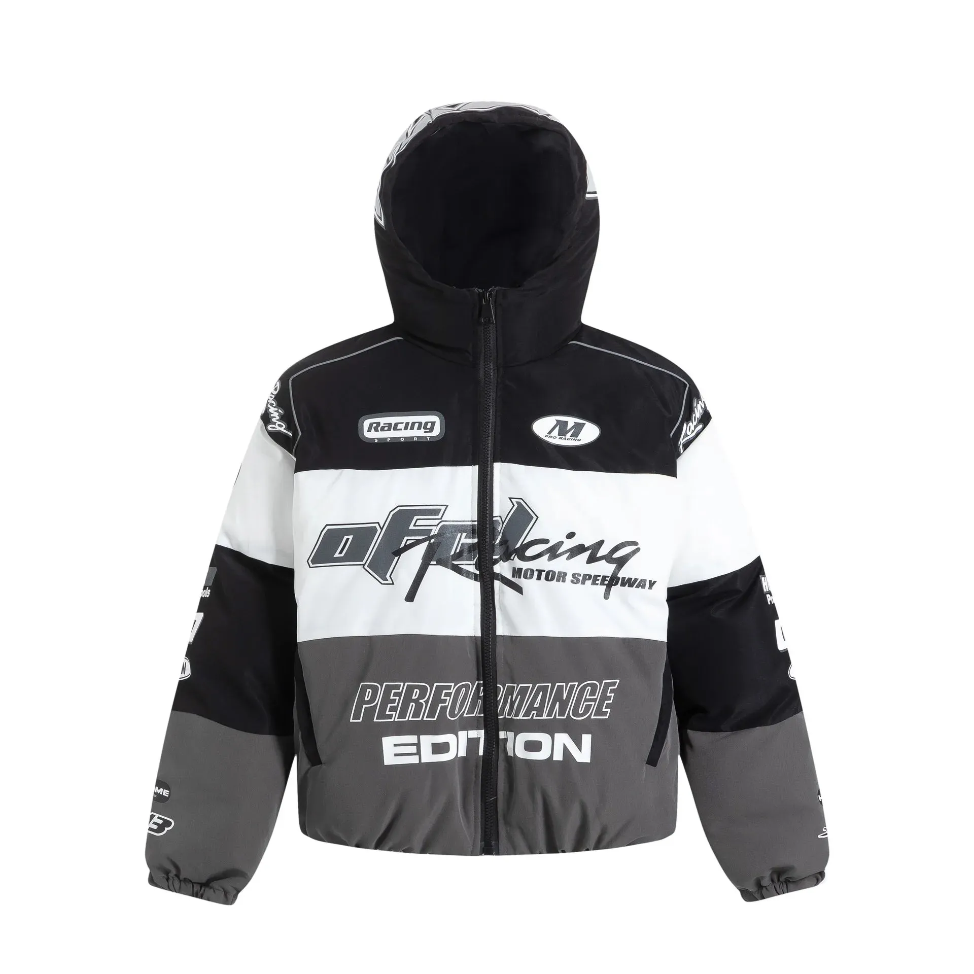 Homme | Hooded Racing Puffer Jacket