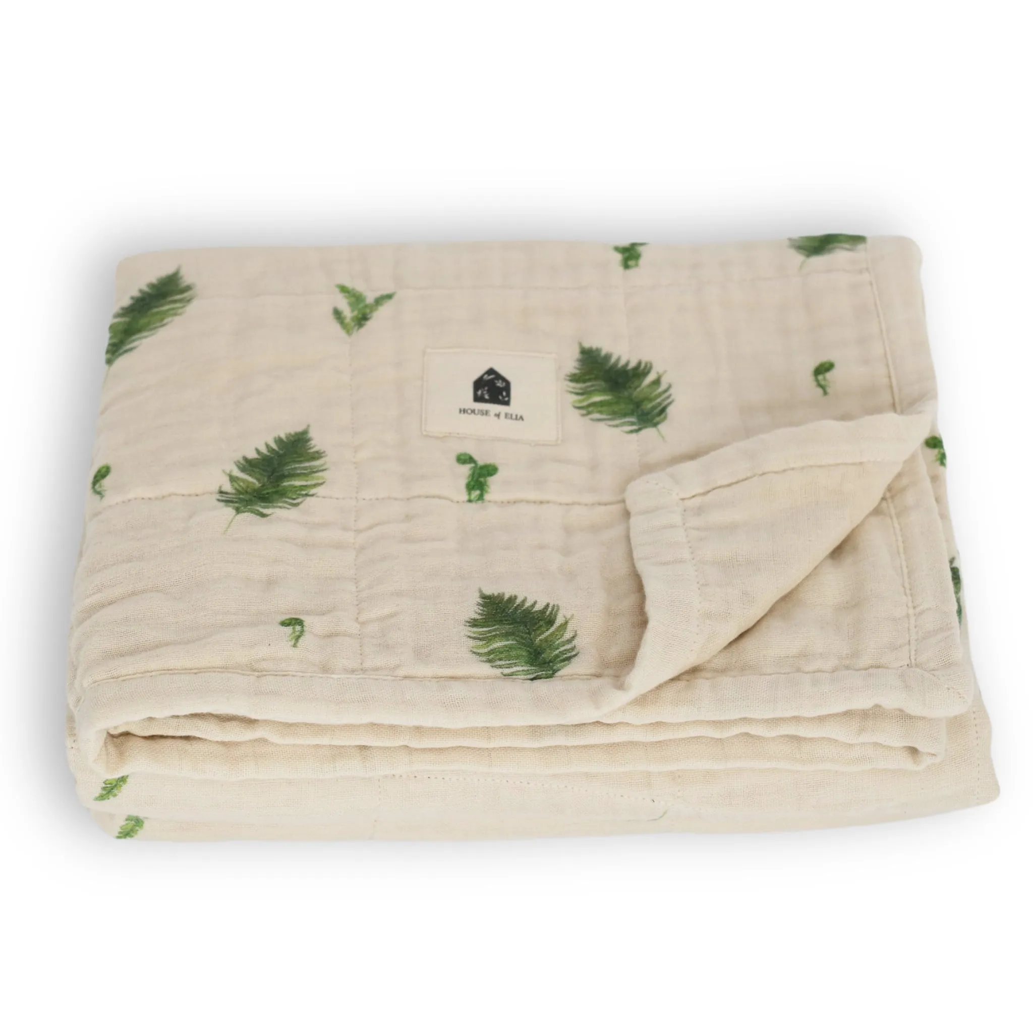 House of Elia 4-Layer Muslin Blanket - Fern  - Clement