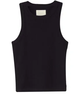 Isabel Rib Tank - Black