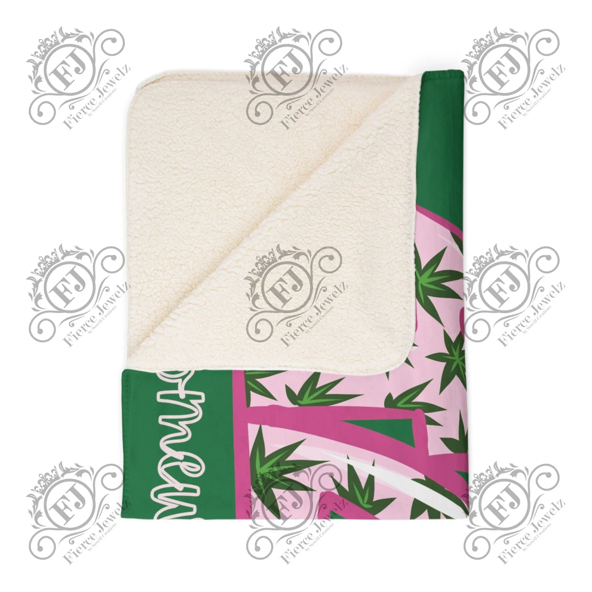 It's 420 Somewhere Fierce Fleece Sherpa Blanket - Green