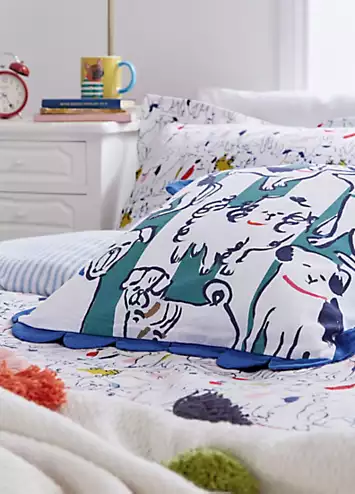 Joules Linear Dogs Cotton Duvet Cover Set | Kaleidoscope