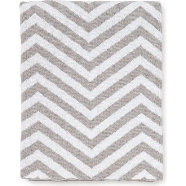 Kissy Kissy Chevron Novelty Blanket, Grey