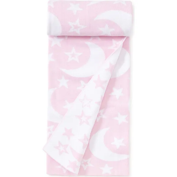 Kissy Kissy Moon & Star Novelty Blanket, Pink