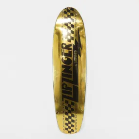 Krooked Skateboards - 7.75 Zip Zinger Cruiser Skateboard Deck - Gold Foil