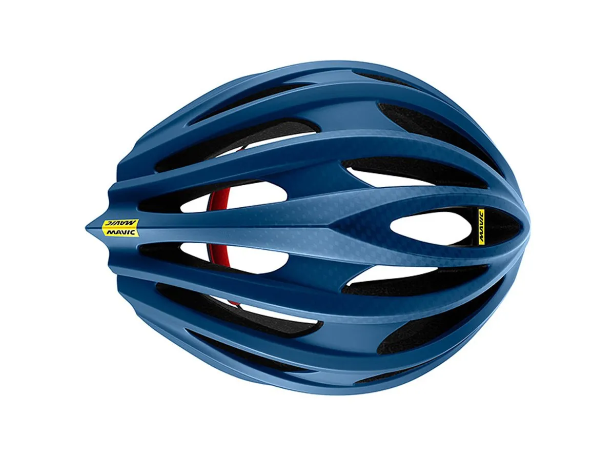 Mavic Cosmic Pro Road Helmet - True Blue-Fiery Red