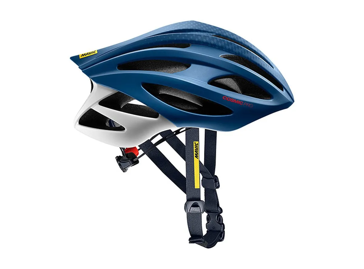 Mavic Cosmic Pro Road Helmet - True Blue-Fiery Red