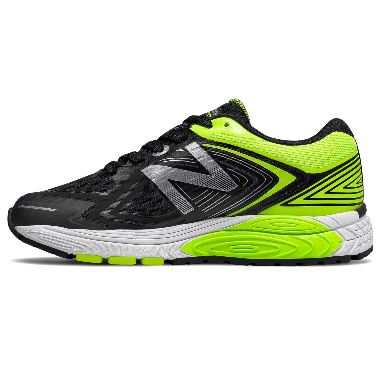 New Balance 860v8 Grade School Running - Black / Hi-Lite