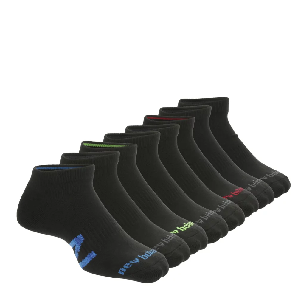 NEW BALANCE  BOYS MEDIUM ATHLETIC LOW CUT SOCKS 8 PAIRS