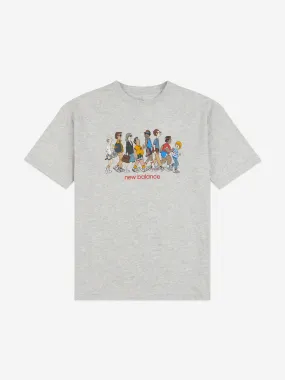 New Balance Boys NB Queue T-Shirt in Grey