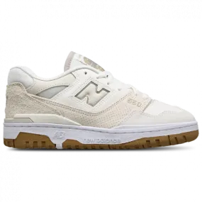 New Balance Women's 550 in White/Beige Leather