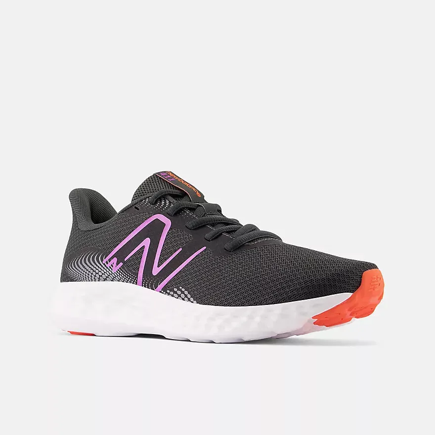 NEW BALANCE WOMENS 411 v3 - BLACK/COSMIC ROSE/ORBIT PINK